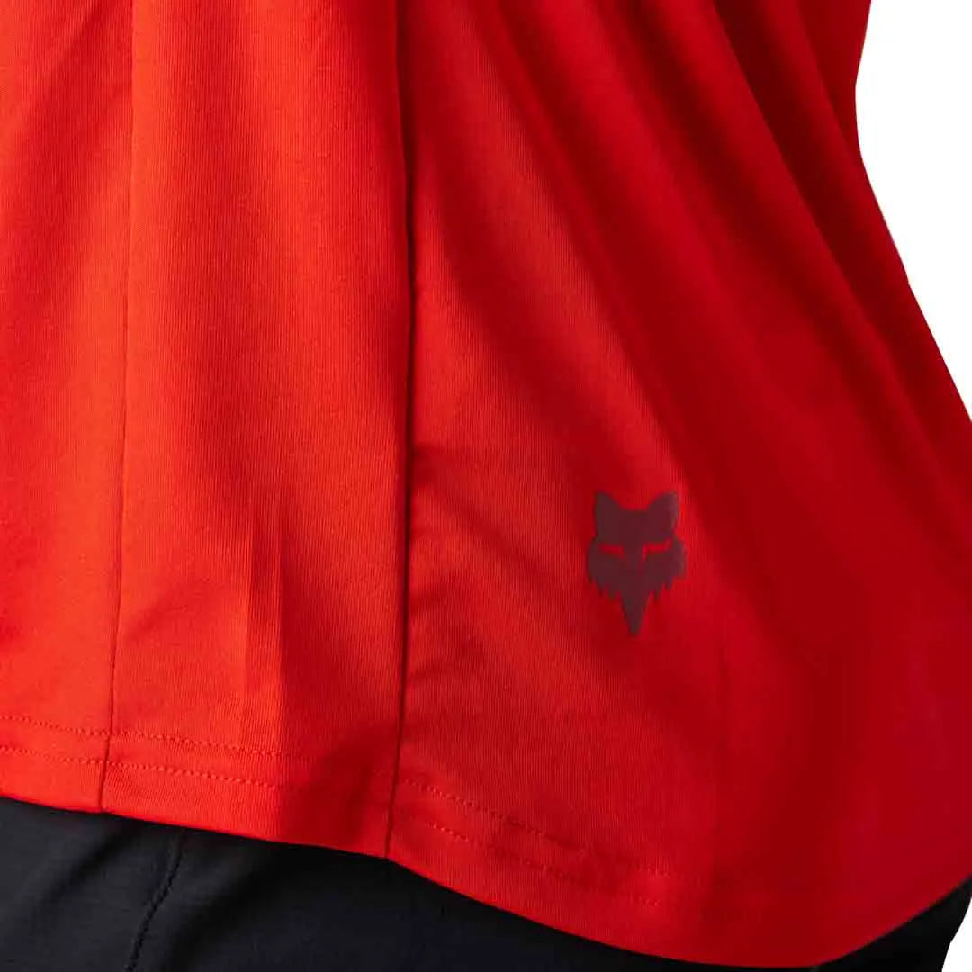Fox RANGER SS JERSEY MOTH RACE - Flo Red Back Print Focused