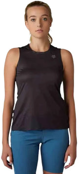 Fox WOMENS FLEXAIR ASCENT SL JERSEY - Black Front Facing Model