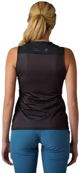 Fox WOMENS FLEXAIR ASCENT SL JERSEY - Black Back Facing Model