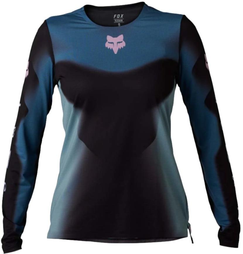 Fox WOMENS FLEXAIR LS JERSEY TS57 - Black Front