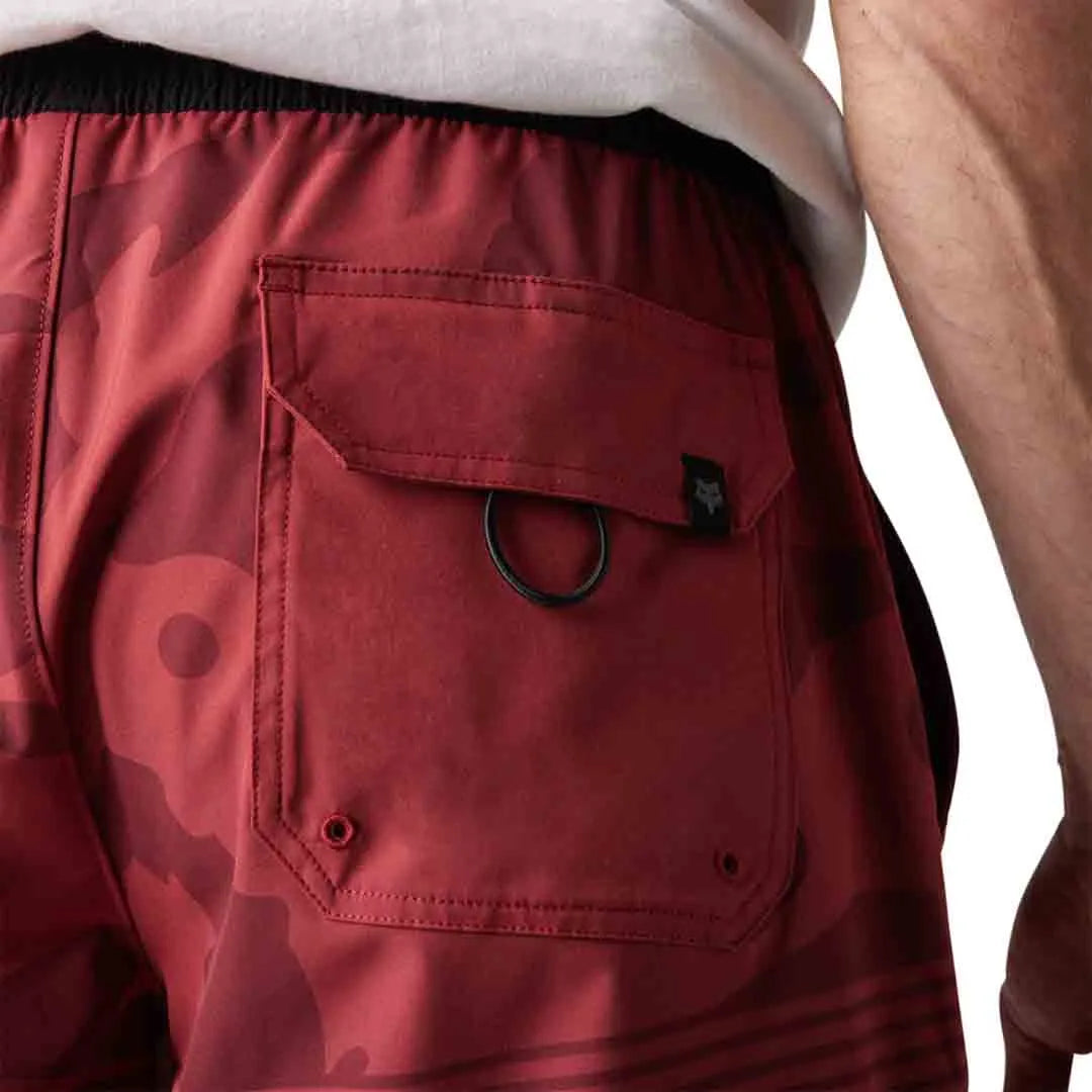 Fox VZNS CAMO HYBRID SHORT - Scarlet BACK POCKET