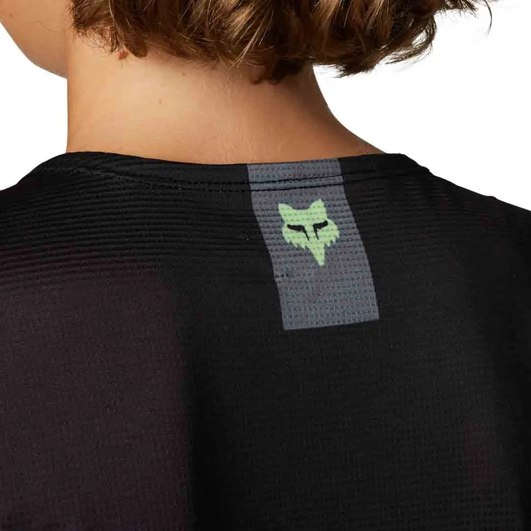 Fox YOUTH FLEXAIR SS JERSEY - Black BACK PRINT