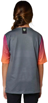 Fox YOUTH FLEXAIR SS JERSEY - Pewter BACK FACING MODEL