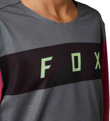 Fox YOUTH FLEXAIR LS JERSEY - Pewter FRONT PRINT
