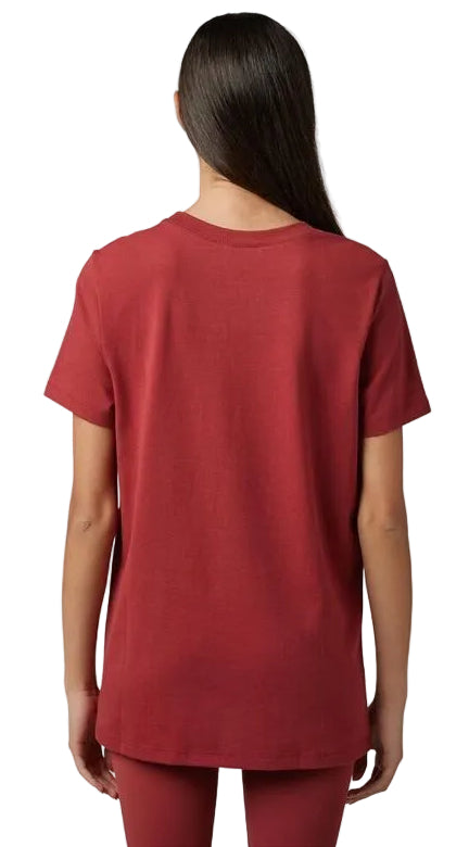 Fox TRACK BEAST SS TEE Scarlet BACK FACING MODEL