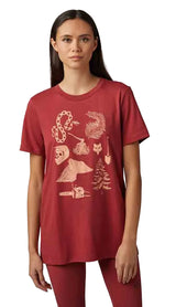 Fox TRACK BEAST SS TEE Scarlet FRONT FACING MODEL