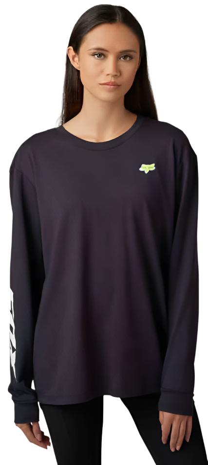 Fox WOMENS MORPHIC LS TEE - Black FRONT