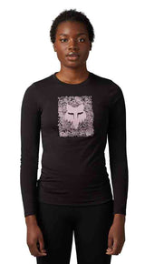 Fox Racing AUXLRY Long Sleeve Tech Tee Black FRONT FACING MODEL