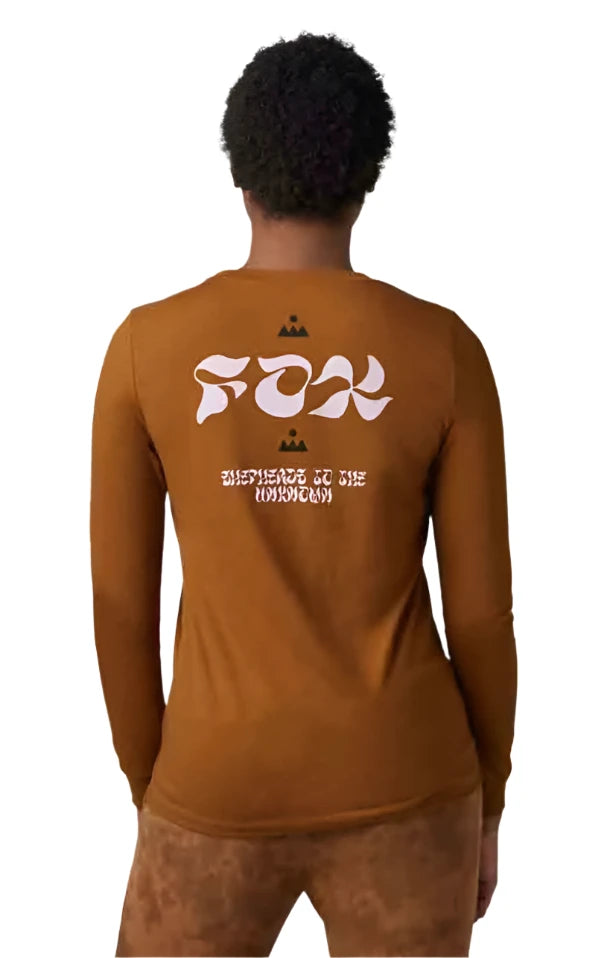Fox WOMENS ZONIFY LS TEE - Nutmeg BACK