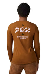 Fox WOMENS ZONIFY LS TEE - Nutmeg BACK