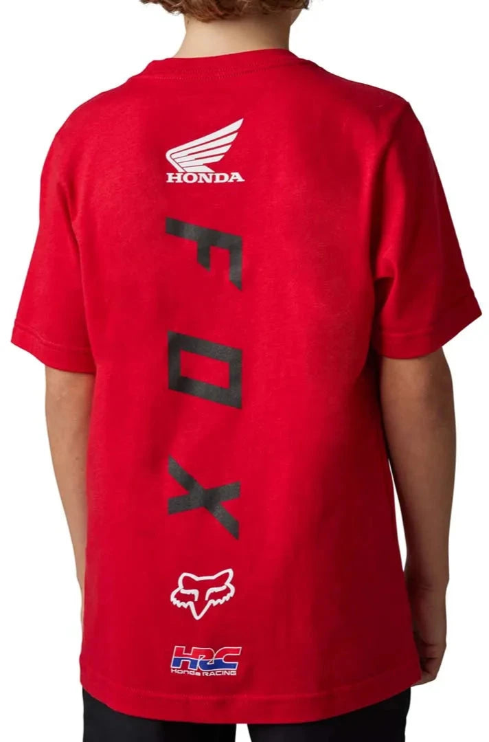 Fox YOUTH FOX X HONDA SS TEE - Flame Red BACK