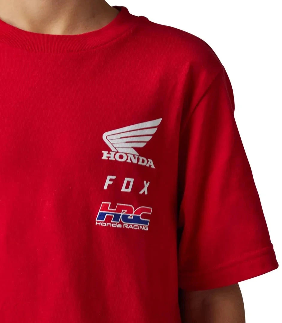 Fox YOUTH FOX X HONDA SS TEE - Flame Red SLEEVE