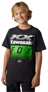 Fox YOUTH FOX X KAWI SHORT SLEEVE TEE Black FRONT