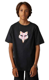 Fox YOUTH RYVER Short Sleeve TEE Black FRONT FACING MODEL