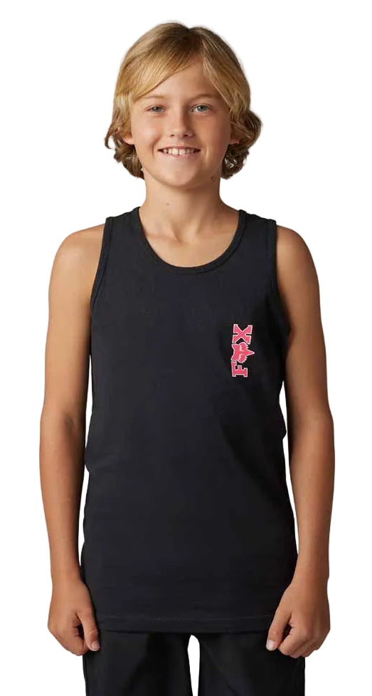 Fox YOUTH BARBED WIRE TANK Black FRONT FACING MODEL