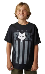 Fox YOUTH UNITY SEE TEE Black FRONT FACING MODEL