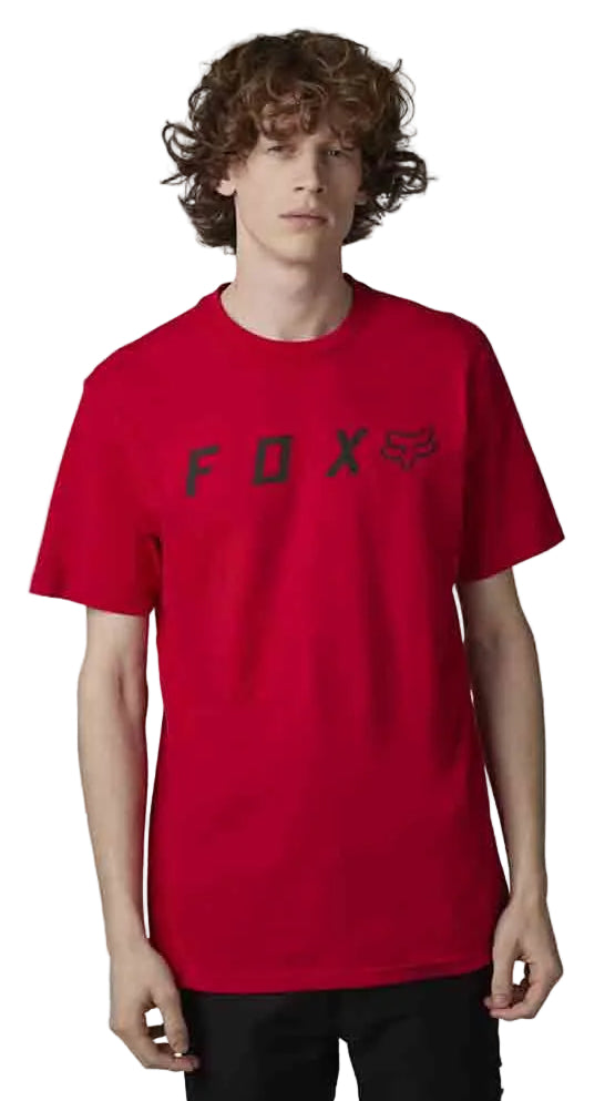 Fox ABSOLUTE PREM TEE Flame Red FRONT FACING MODEL