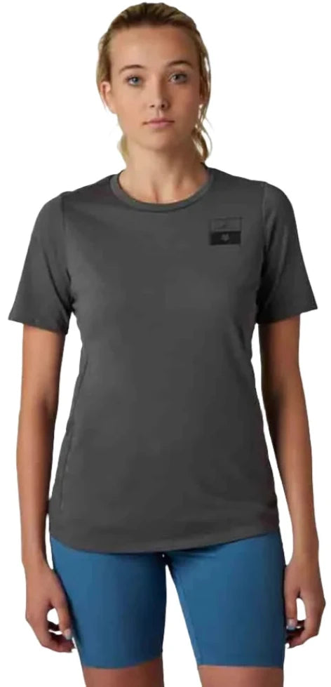 Fox WOMENS RANGER DR SS JERSEY FRACT - Pewter Front Facing Model