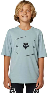Fox YOUTH RANGER DR SS JERSEY VENI - Gunmetal FRONT FACING MODEL