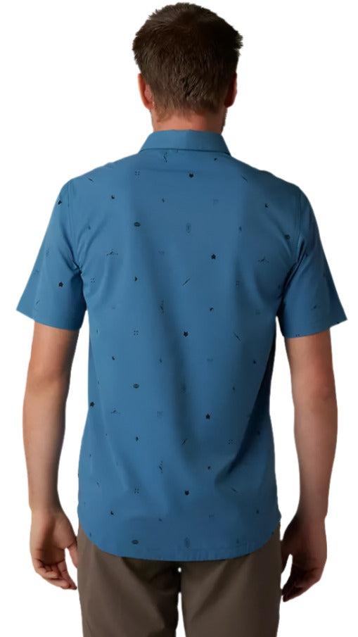 Fox RANGER SS WOVEN JERSEY - Dark Slate Back Facing Model