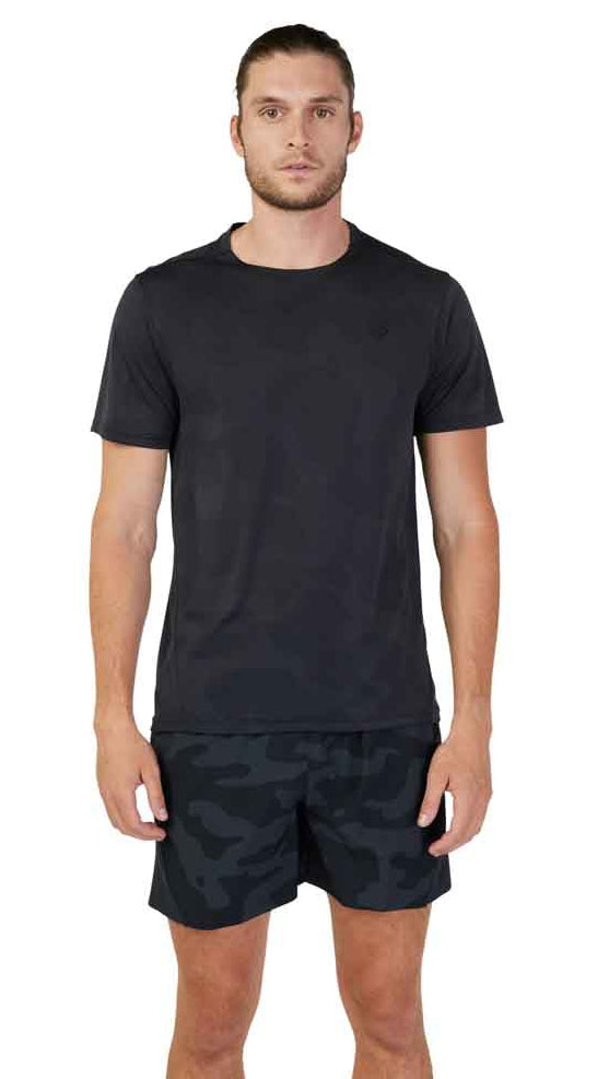 Fox REP Short Sleeve JACQUARD TOP BlackCam FRONT FACING MODEL