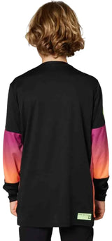 Fox YOUTH DEFEND LS JERSEY RACE - Black BACK FACING MODEL