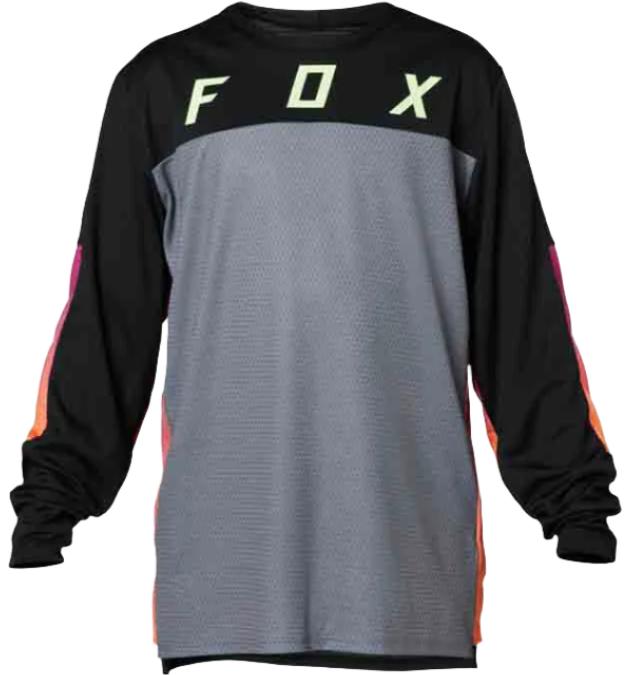 Fox YOUTH DEFEND LS JERSEY RACE - Black FRONT