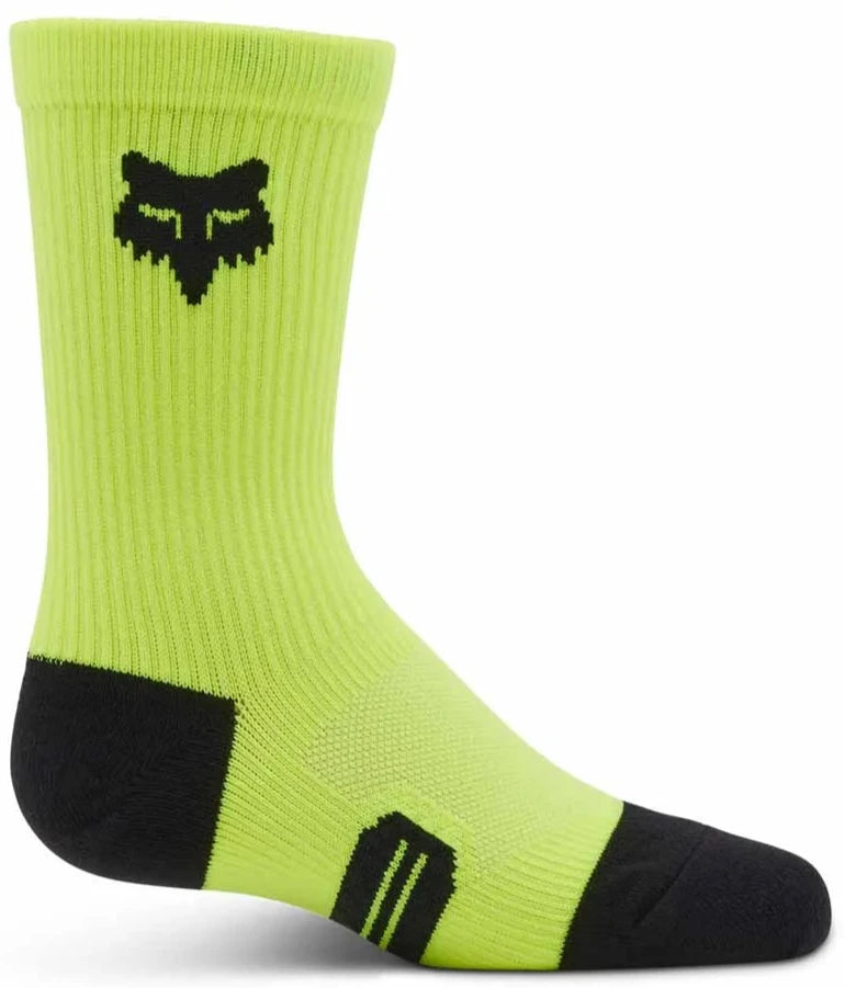 FOX YOUTH 6" RANGER CREW SOCK - FLURO YELLOW