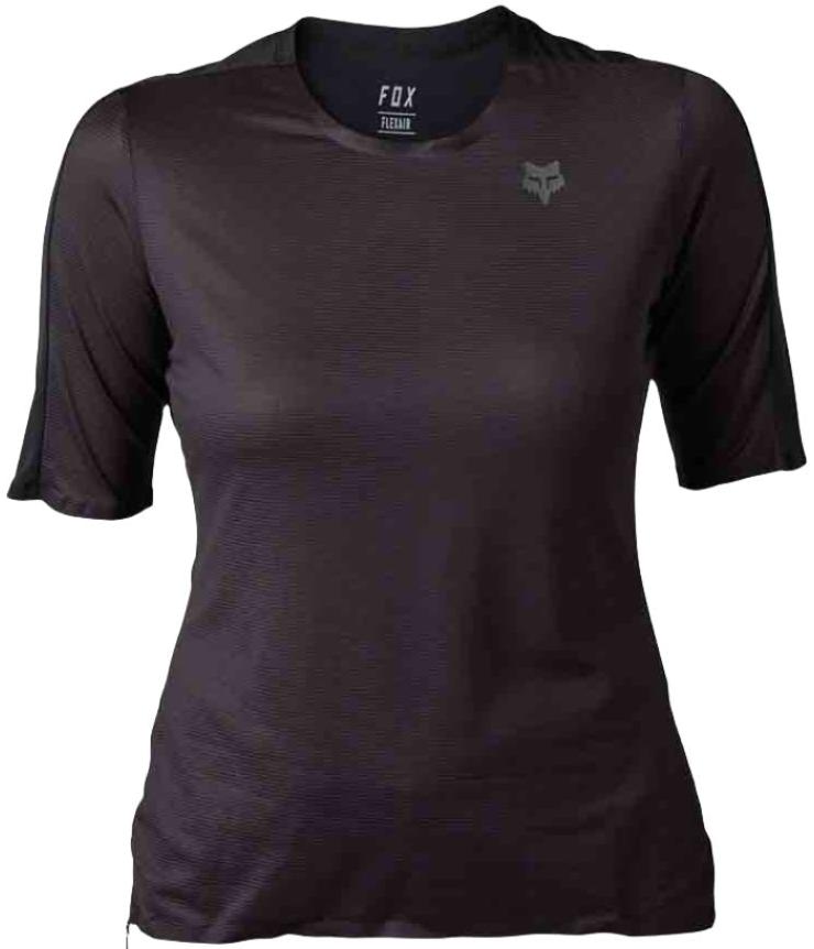 Fox WOMENS FLEXAIR ASCENT SS JERSEY - Black Front