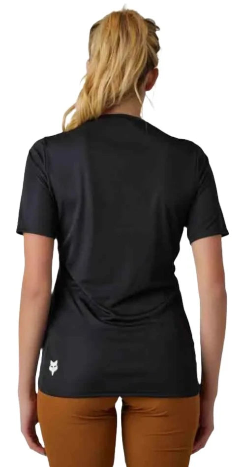 Fox WOMENS RANGER SS JERSEY MOTH - Black Back Facing Model