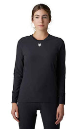 Fox Racing Defend Thermal Jersey Black FRONT FACING MODEL