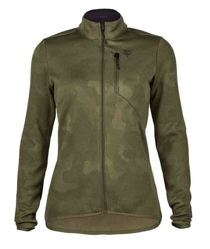 Fox W RANGER MIDLAYER FULL ZIP Olive Green front 