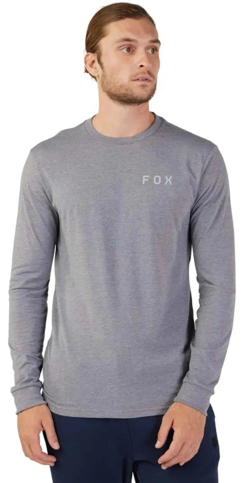 Fox MAGNETIC LS TECH TEE - Heather Graphite FRONT