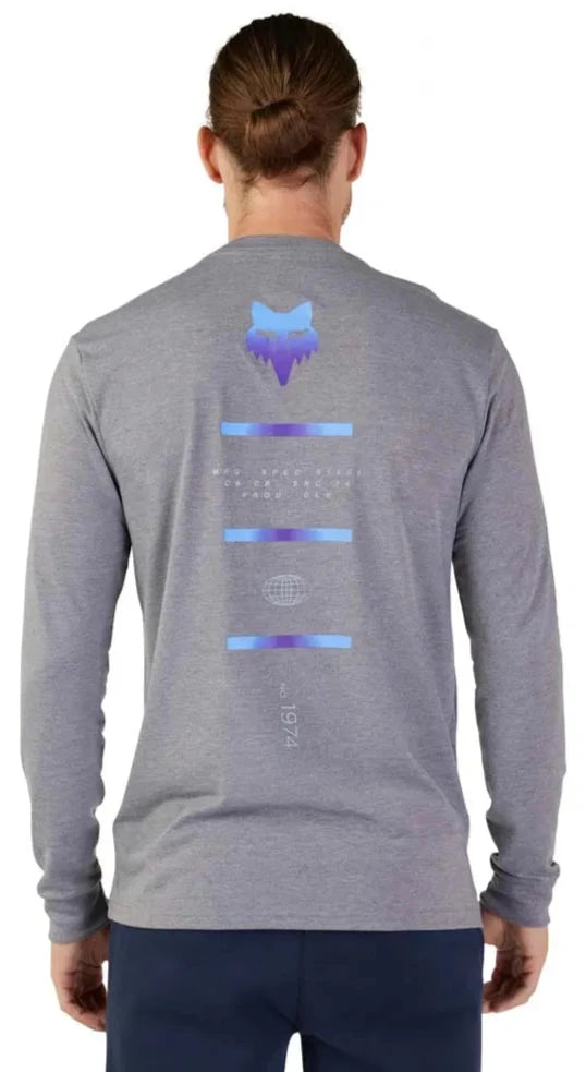 Fox MAGNETIC LS TECH TEE - Heather Graphite BACK