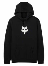 Fox Head Fleece Pullover Hoodie Black FRONT