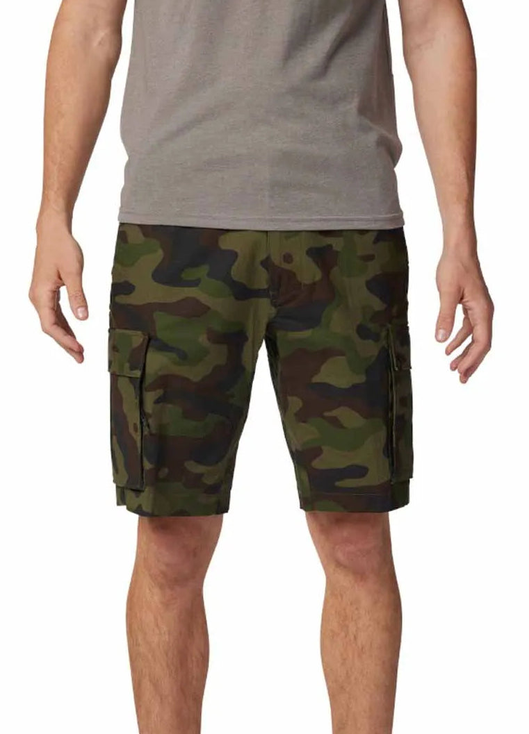 Fox Slambozo Camo Shorts Green Camo FRONT FACING MODEL 