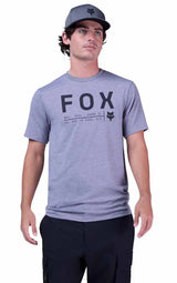 Fox Non Stop Short Sleeve Tech Tee Heather Graphite FRONT FACING MODEL