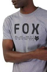 Fox Non Stop Short Sleeve Tech Tee Heather Graphite FRONT DETAILS