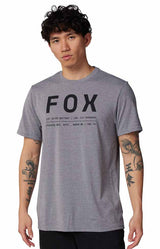 Fox Non Stop Short Sleeve Tech Tee Heather Graphite FRONT FACING MODEL