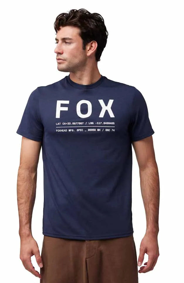 Fox Non Stop Short Sleeve Tech Tee Midnight FRONT FACING MODEL