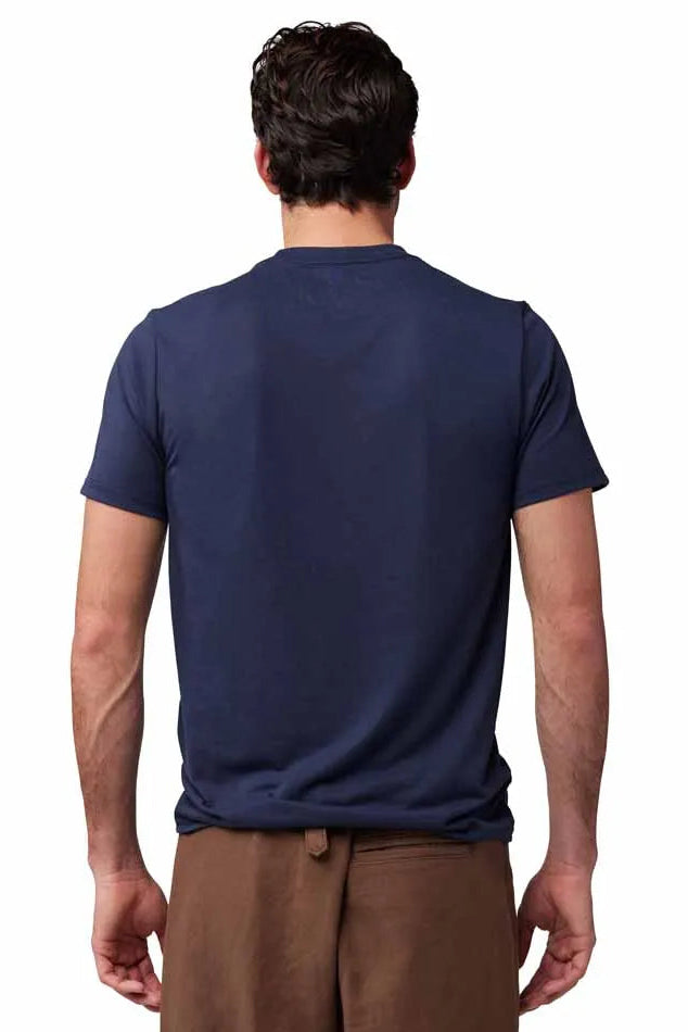 Fox Non Stop Short Sleeve Tech Tee Midnight BACK FACING MODEL