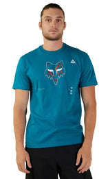 Fox WITHERED SS PREM TEE - Maui Blue FRONT