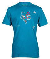 Fox WITHERED SS PREM TEE - Maui Blue FRONT