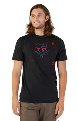 Fox WITHERED Short Sleeve PREM TEE Black FRONT FACING MODEL