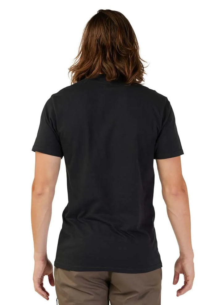 Fox WITHERED Short Sleeve PREM TEE Black BACK FACING MODEL