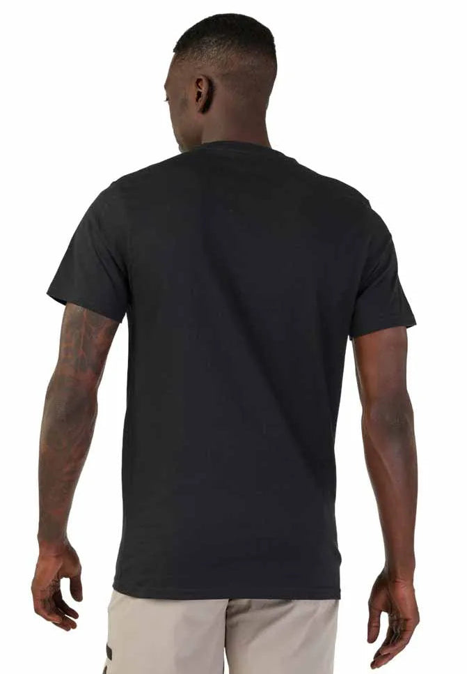 Fox Absolute Short Sleeve Premium Tee Black/Black BACK FACING MODEL