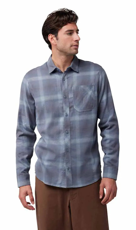 Fox Survivalist Flannel Shirt Gun Pattern FROTN FACING MODEL 