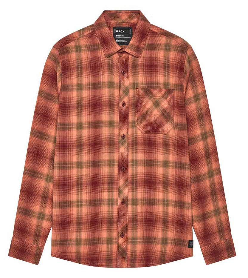 Fox Survivalist Flannel Shirt Rust FRONT 