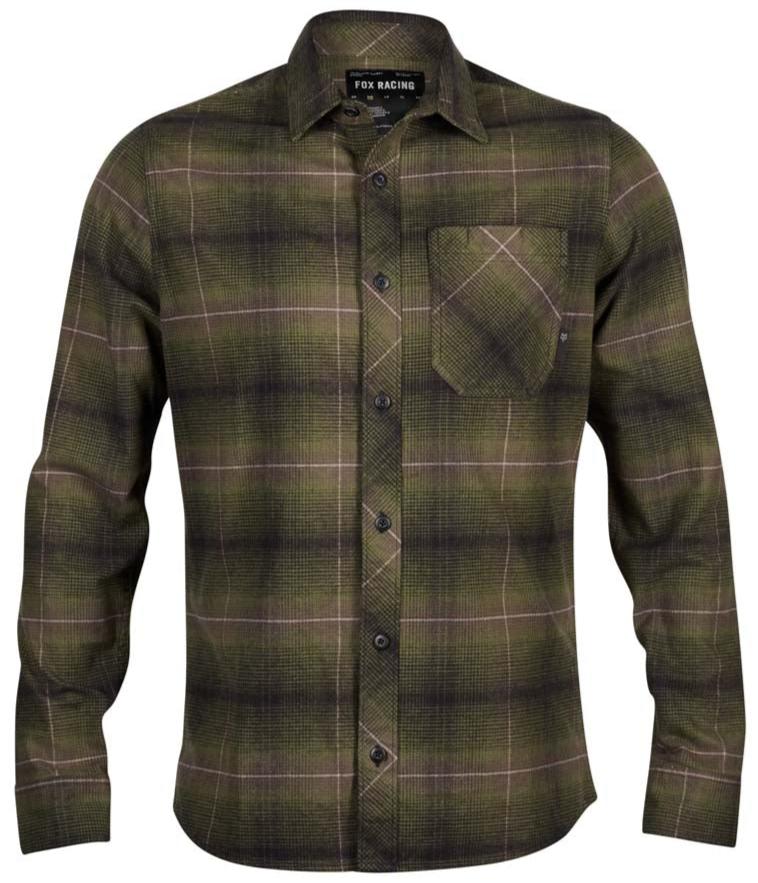 Fox SOURCE FLANNEL - Olive Green