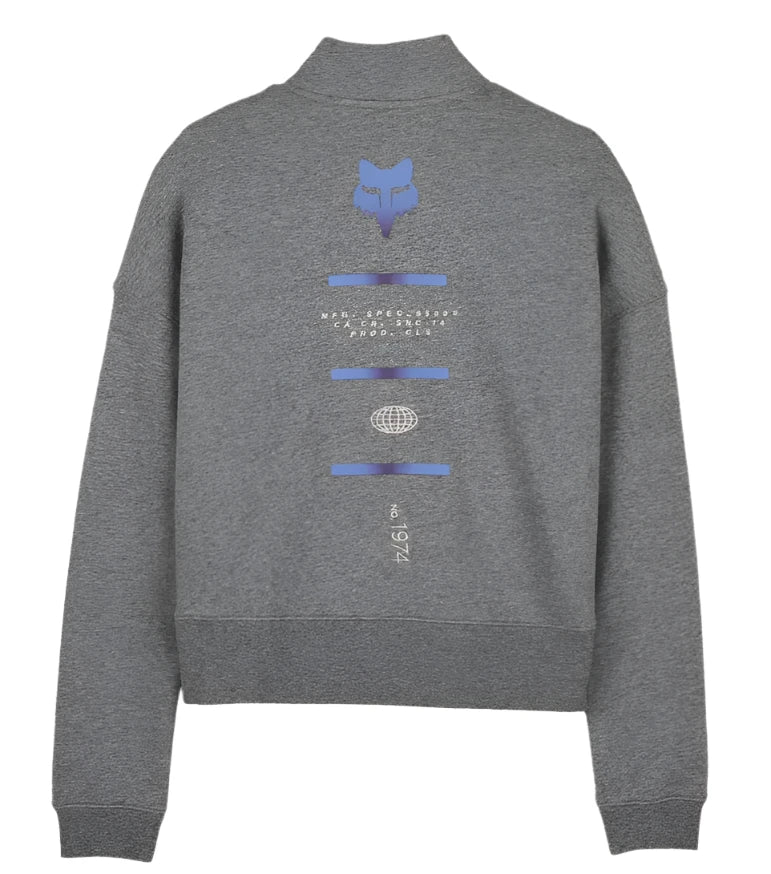 Fox WOMENS MAGNETIC FLEECE ZIP - Heather Graphite BACK
